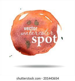 Vector watercolor spot. Watercolor background. Hand drawing illustration. Watercolor painting on Paper.
