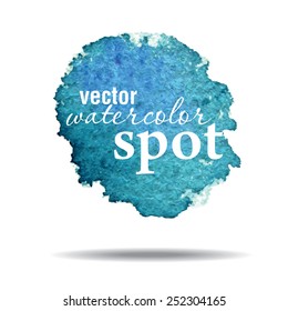 Vector watercolor spot. Watercolor background. Hand drawing illustration. Watercolor painting on Paper.