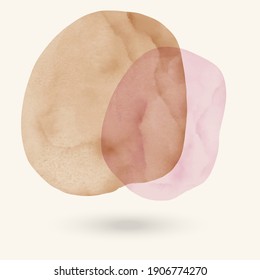 Vector watercolor stain illustration. Abstract design elements watercolor.