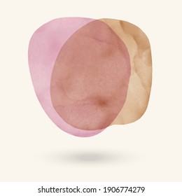 Vector watercolor stain illustration. Abstract design elements watercolor.