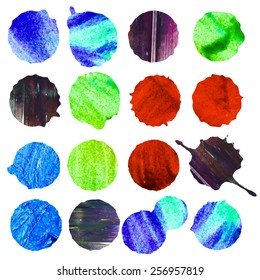 Vector watercolor stains