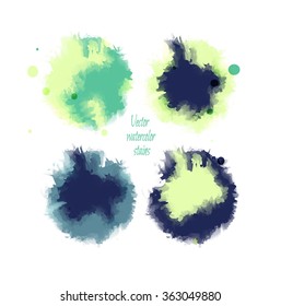 Vector watercolor stains.