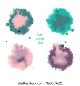 Vector watercolor stains.