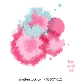 Vector watercolor stains.