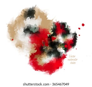 Vector watercolor stains.