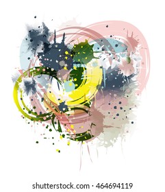 Vector watercolor stains