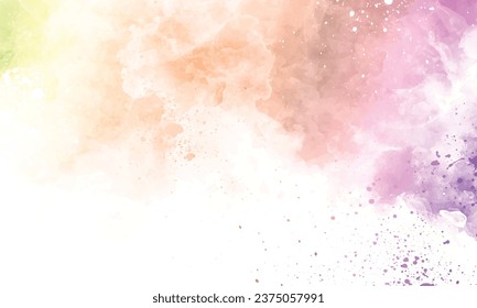 Vector watercolor stains abstract background.