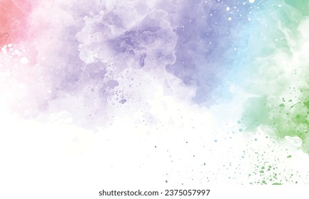 Vector watercolor stains abstract background.