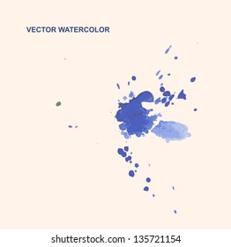 vector watercolor stains, background, design element, pattern.