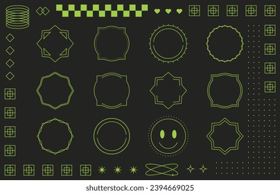 Vector watercolor stains.Blue watercolor paint circles vector backgrounds set.Watercolor elements with patterns from drops, triangles, waves and chevron