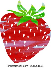 vector watercolor strawberry