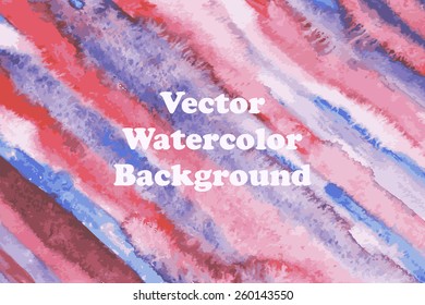 Vector Watercolor Striped Background