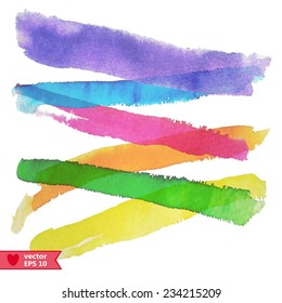 vector watercolor stripes, each on a separate layer.