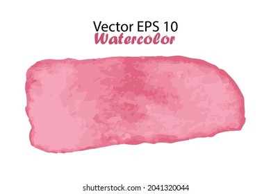 Vector Watercolor Stripes Illustration isolated on white background. Pink Girly Color Brush Stripe for Text or Quote