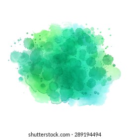 Vector watercolor texture. Aquarelle splash. Hand painted abstract illustration. Background for poster, card, invitation.