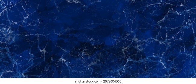 Vector watercolor texture. Blue marble. Granite. Stone. Hand drawn dark blue abstract vector illustration for background, cover, interior decor and other users. Grunge surface. Template for design.