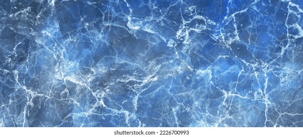 Vector watercolor texture. Blue marble. Granite. Stone. Hand drawn dark blue abstract vector illustration for background, cover, interior decor and other users. Grunge surface. Template for design.