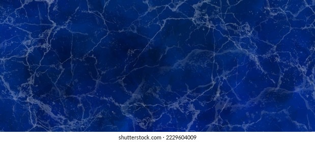 Vector watercolor texture. Blue marble. Granite. Stone. Hand drawn dark blue abstract vector illustration for background, cover, interior decor and other users. Grunge surface. Template for design.