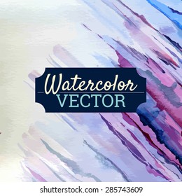 Vector watercolor texture and brush strokes, dry brush in pink tones