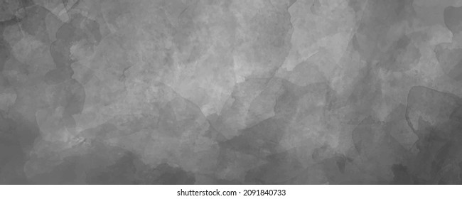 Vector watercolor texture for cards. Grey brushstrokes and splashes. Hand drawn marble. Stucco. Cement. Smoke. Grey clouds. Stone vector template for design.