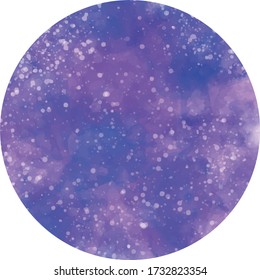 Círculo de textura de acuarela vectorial, cielo. 