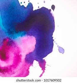 Vector watercolor texture. Colorful watercolor background. Vector artistic pink abstract.