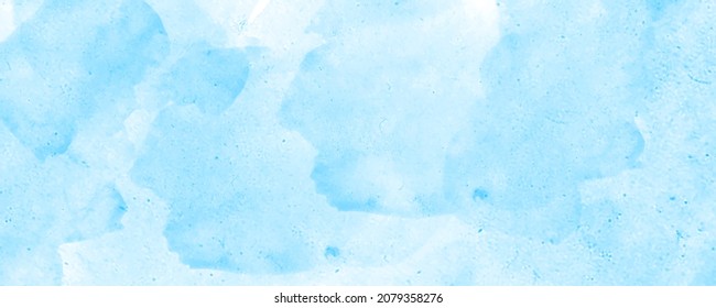 Vektorwasserfarbe Textur. Handgezeichnete Vektorstruktur. Himmel, Licht, Wolken, Blau, Weiß. Pinselstriche. Frische Farbe Wasser Farbe unscharfe Banner für Design. Weihnachtsvorlage für Poster, Karten und Cover.	
