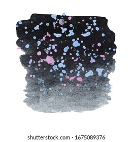 Vector watercolor texture isolated on white - paint banner for Your design