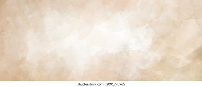 Vector watercolor texture old paper background. Painted illustration. Grunge template. Watercolor background texture. Aged wallpaper for card. Vintage. Handmade textured backdrop.