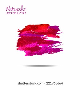 Vector watercolor texture.Wet paper. Blobs, stain, paints blot. Abstract. Composition for scrapbook elements. Isolated banner.