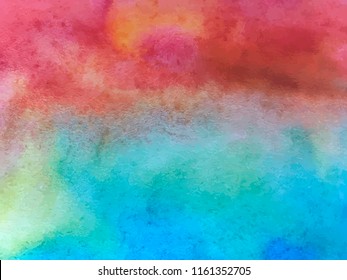 Vector watercolor texture. Vintage watercolor background. Beautiful colorful painting.