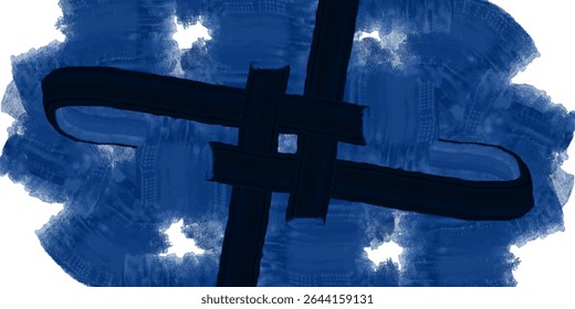 Textura de aquarela vetorial com nuvens brancas e céu azul para cartas. Textura vetorial desenhada à mão. Céus. Banner aquarela de verão. Modelo para design.
