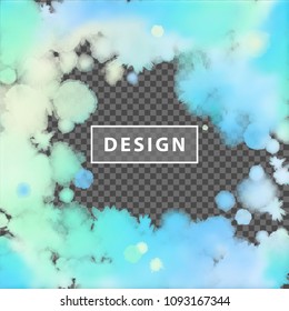 Vector watercolor transparent splash. Abstract hand drawn background