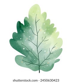 Vector acuarela árbol. Dibujado a mano ilustración. Bosque de acuarela. Elemento de naturaleza acuarela