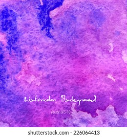 vector watercolor ultramarine and violet grunge background