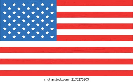 Vector watercolor USA flag background.