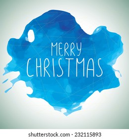Vector watercolor winter background. Abstract background with winter template. 