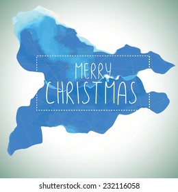 Vector watercolor winter background. Abstract background with winter template. 