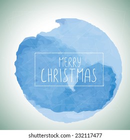 Vector watercolor winter background. Abstract background with winter template. 
