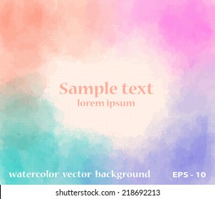Vector watercolored style abstract  background