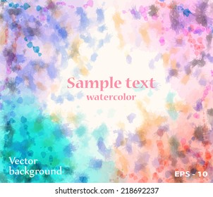Vector watercolored style abstract  background