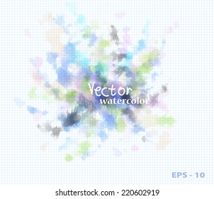 Vector watercolored style abstract  background