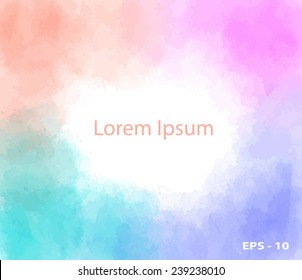 Vector watercolored style abstract  background