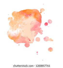 A vector and watercolour abstract artistic pink background texture with brush strokes and copy space