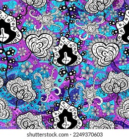 vector watercolour floral pattern, delicate flowers, pleasant flowers, greeting card template. Beautiful fabric pattern.