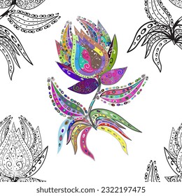 vector watercolour floral pattern, delicate flowers, pleasant flowers, greeting card template. Beautiful fabric pattern.