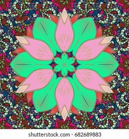 Vector watercolour floral pattern, delicate flowers, flowers, greeting card template. Vector Beautiful fabric pattern.