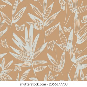 Vector acuarela floral sin soldadura patrón, delicada plantilla de tarjeta de saludo de flores