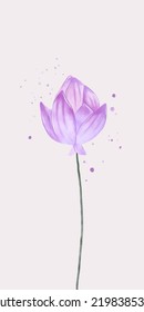 Vector watercolour flower for book marks, logos, backgrounds designs