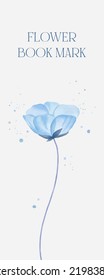 Vector watercolour flower for book marks, logos, backgrounds designs